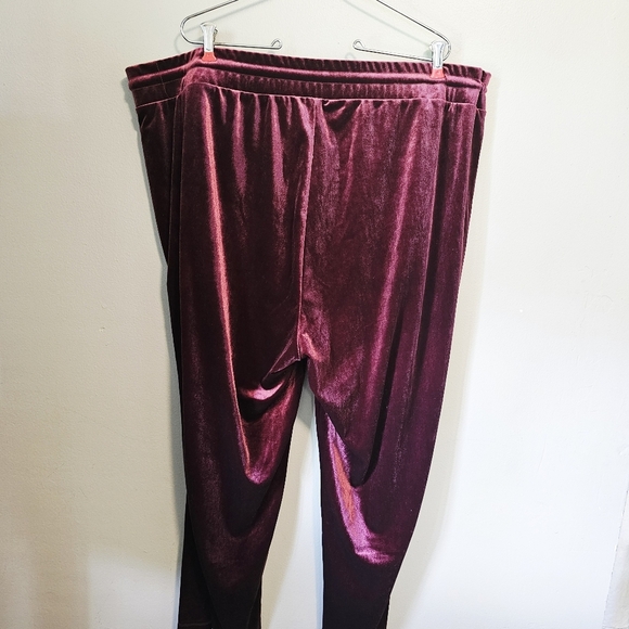 Torrid 4 Burgundy Wine Pull On Velvet Joggers Nwt - Picture 8 of 10